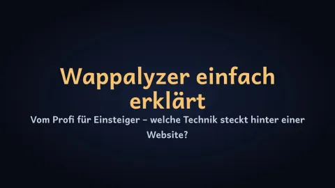  erklärt: Wappalyzer einfach erklärt – welche Technik steckt hinter einer Website?